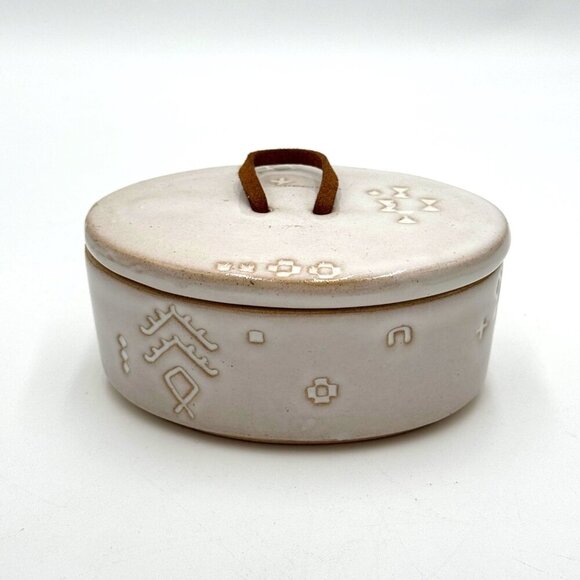 Artisan Trinket Box - Marks White Home primitive minimalist decor simplistic des - Picture 1 of 12
